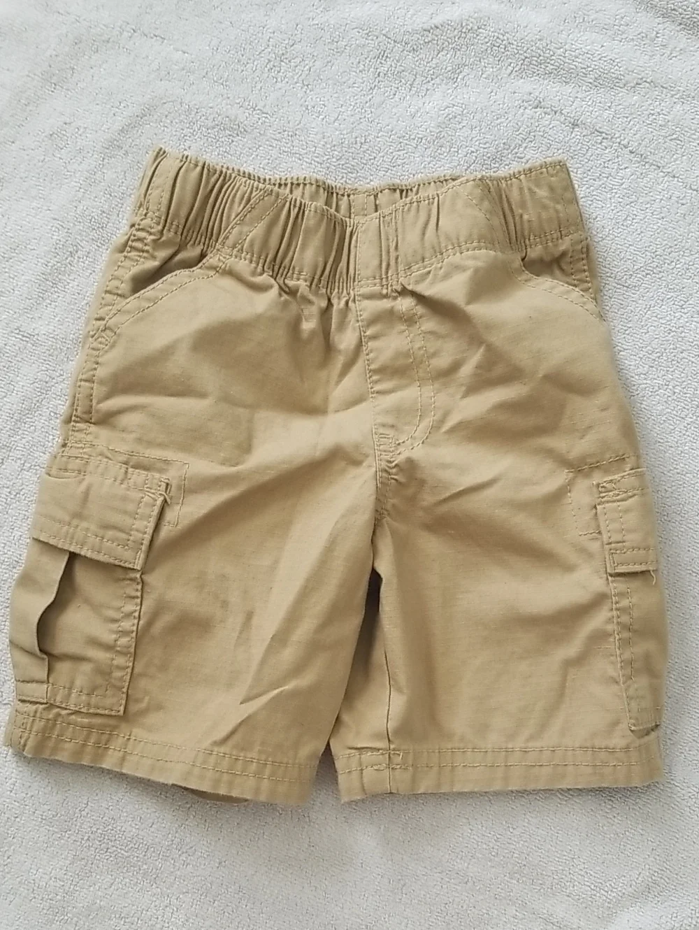 Kids Adjustable Cargo Shorts - Tan